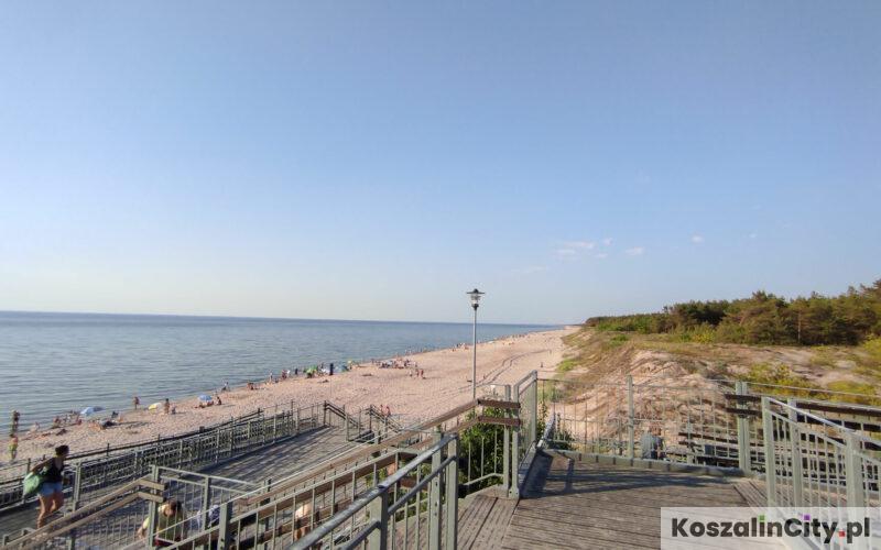 Główne zejście na plażę w Łazach