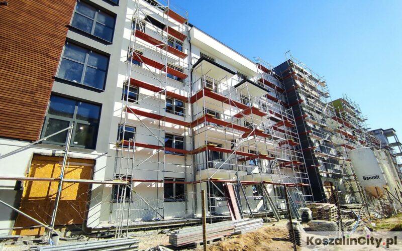Patio Apartments w Koszalin ul. Hallera przy ulicy Hallera- nowy apartamentowiec