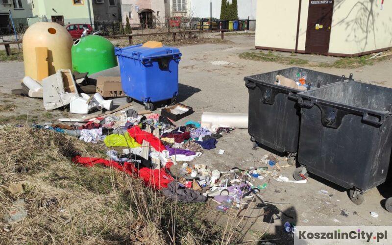 Śmieci obok śmietnika