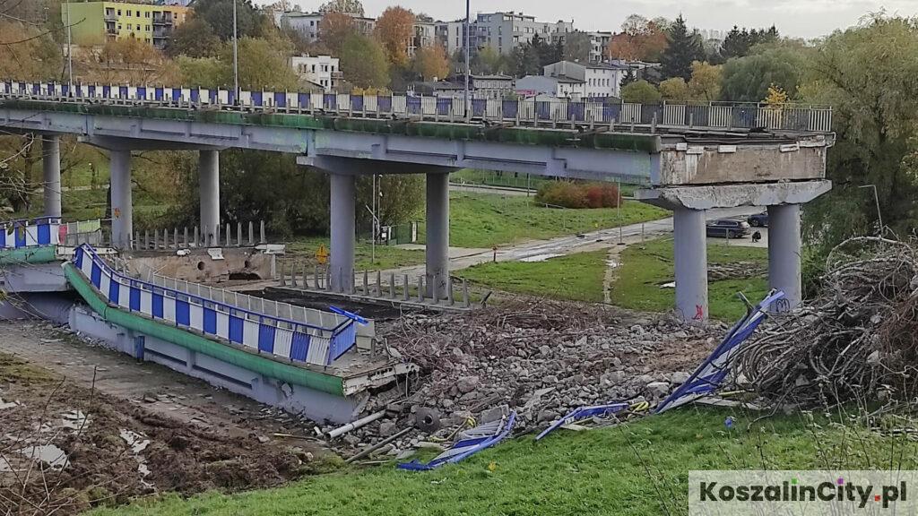 zawalony wiadukt w Koszalinie