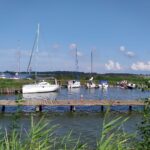 Przystań na jeziorze Jamno