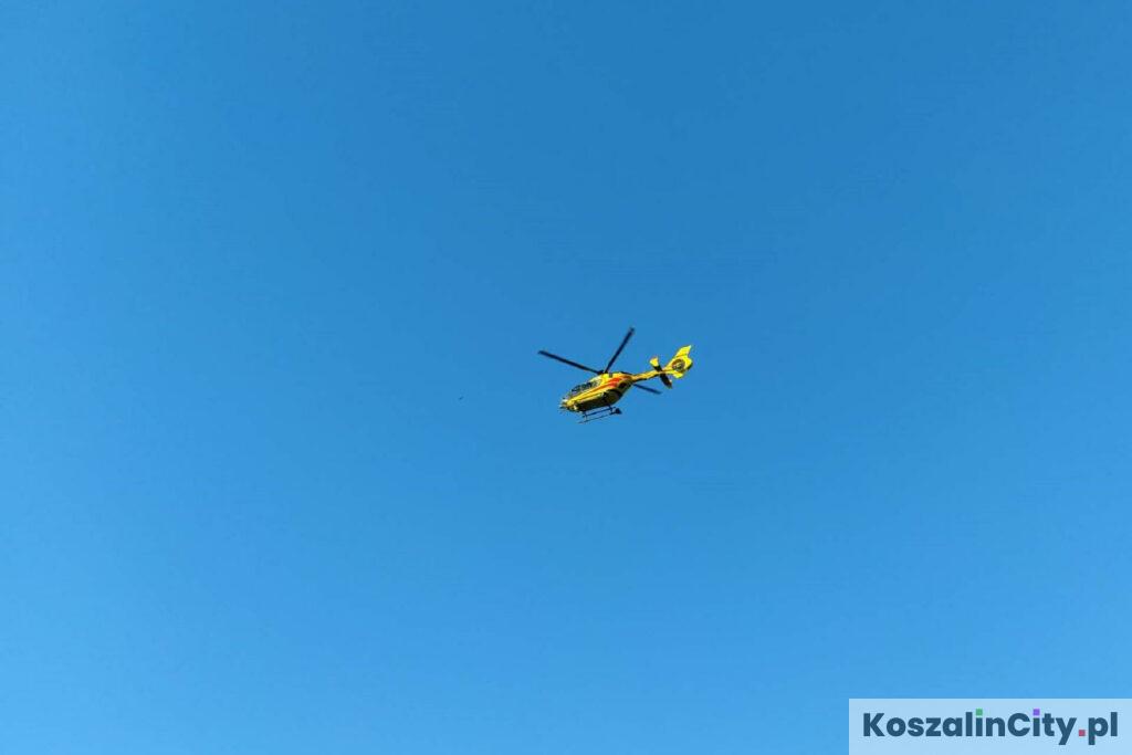 Helikopter Lotniczego Pogotowia Ratunkowego nad Koszalinem
