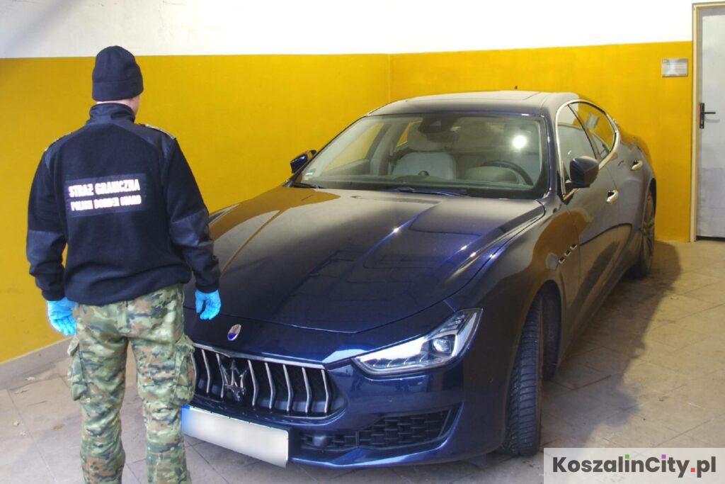 Maserati Ghibli odnalezione przez Straż Graniczną w Koszalinie
