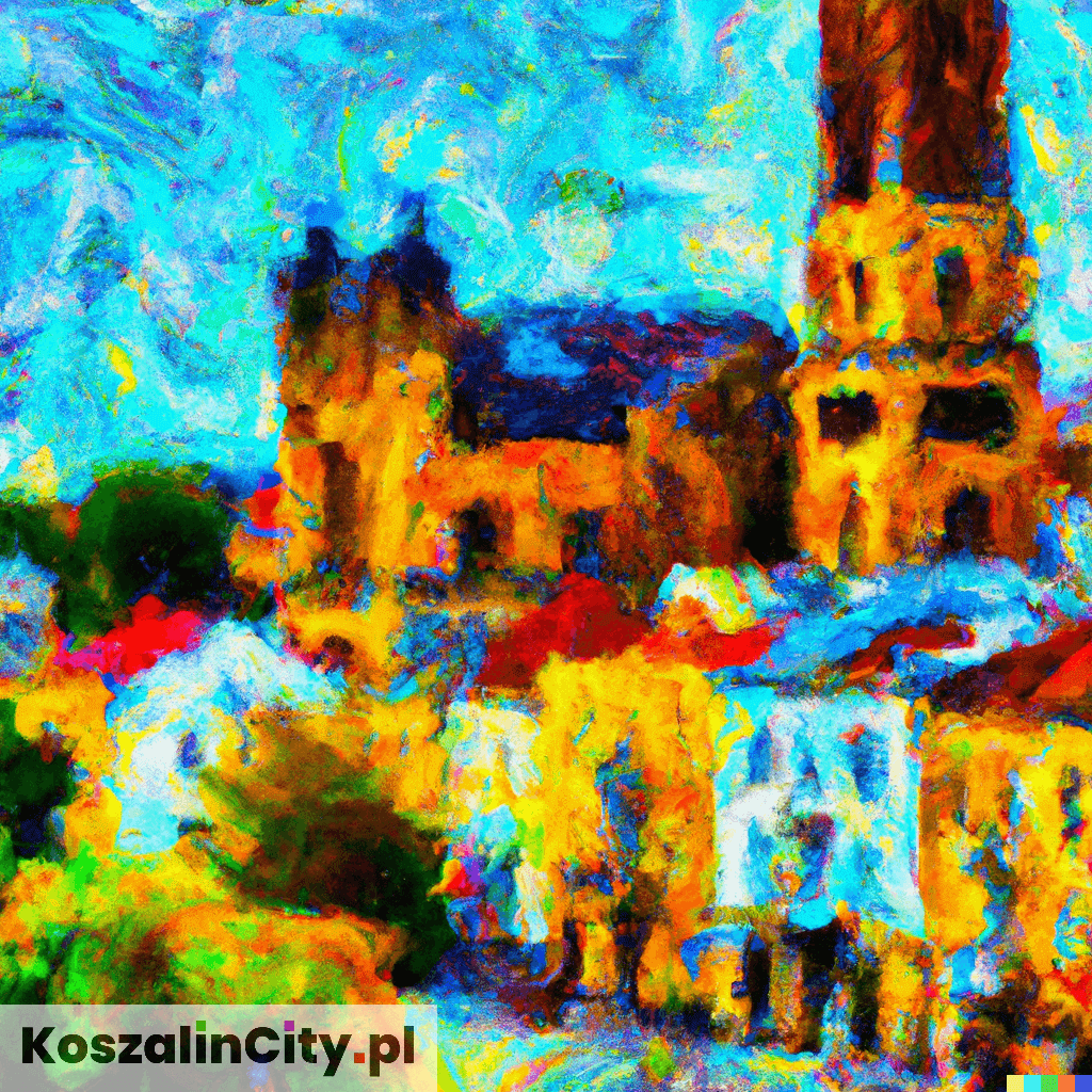 Obraz olejny Koszalin - styl abstrakcyjny - Sztuczna inteligencja (AI) - 2