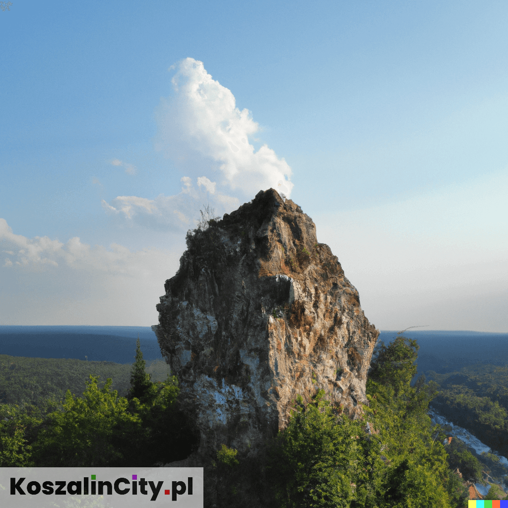 Szczyt górski lub meteoryt w Koszalinie - Sztuczna inteligencja (AI)