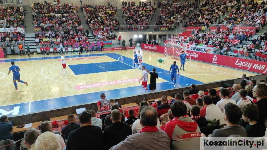 Mecz futsalowy Polska-Azerbejdżan w Koszalinei