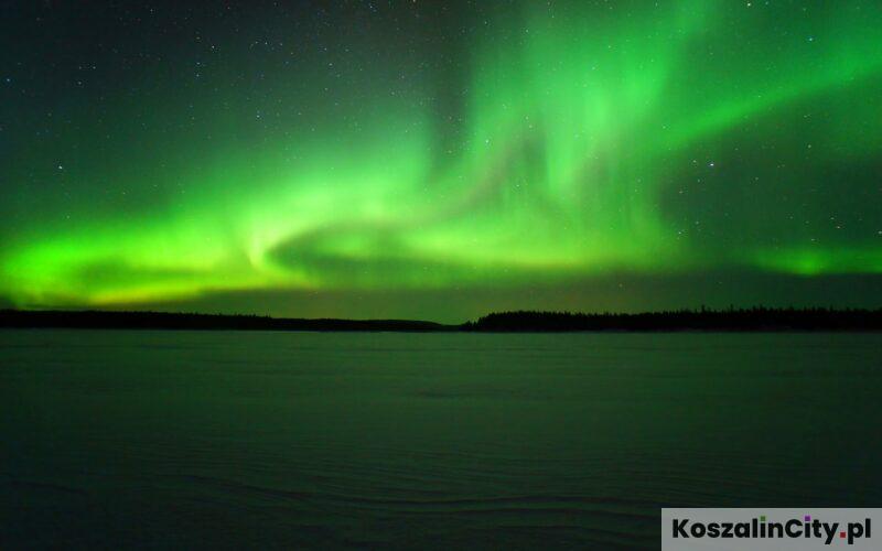 Zorza polarna nad Morzem Bałtyckim
