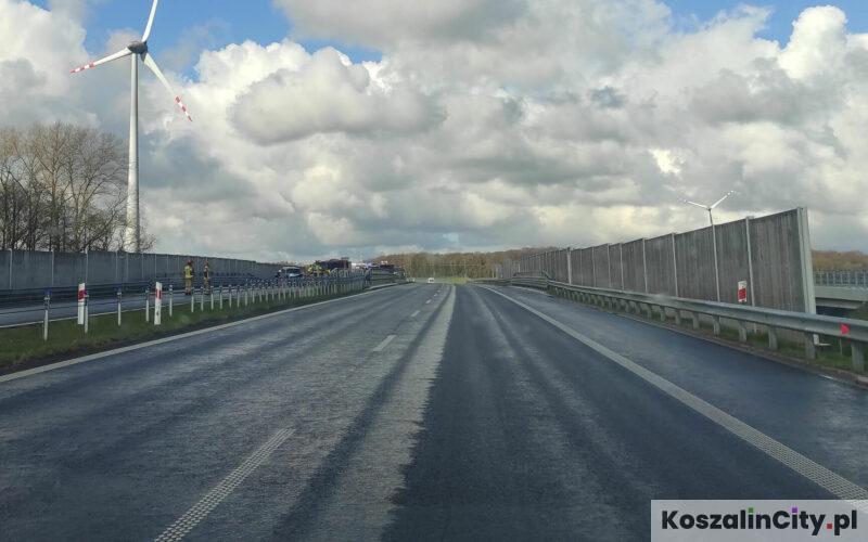 Wypadek na S6 w kierunku Koszalina