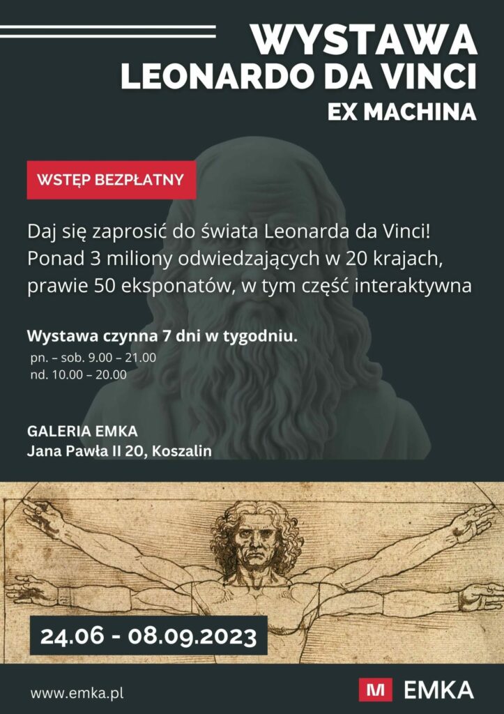 Wystawa da Vinci w Emka - plakat