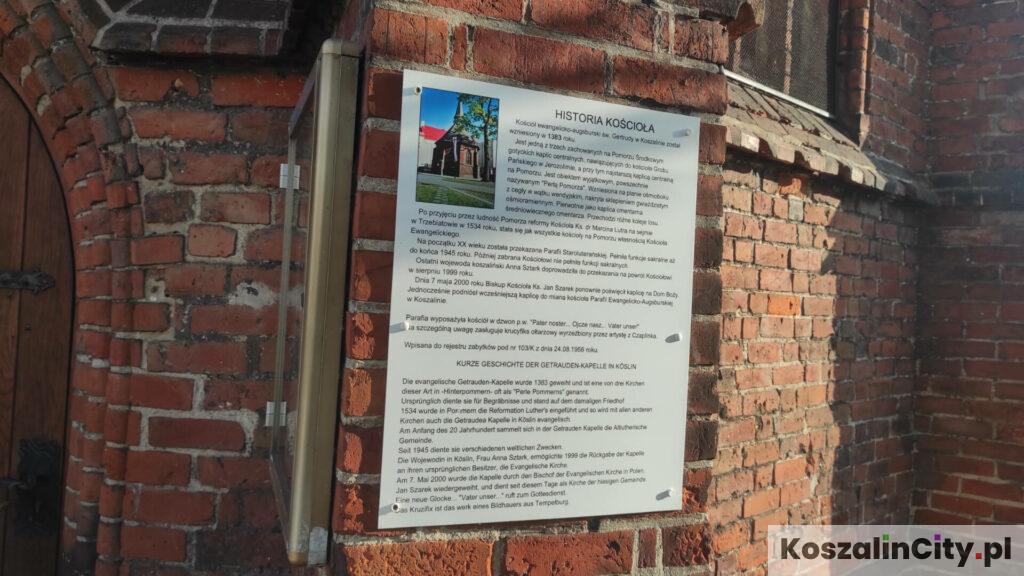 Historia kościoła ewangelisko-augsburskiego św. Gertrudy w Koszalinie