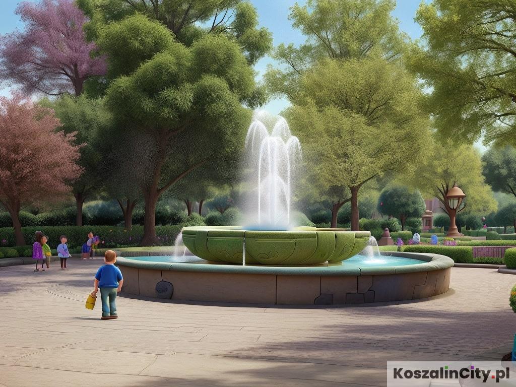 Bajkowa wersja Koszalina - Fontanna w parku