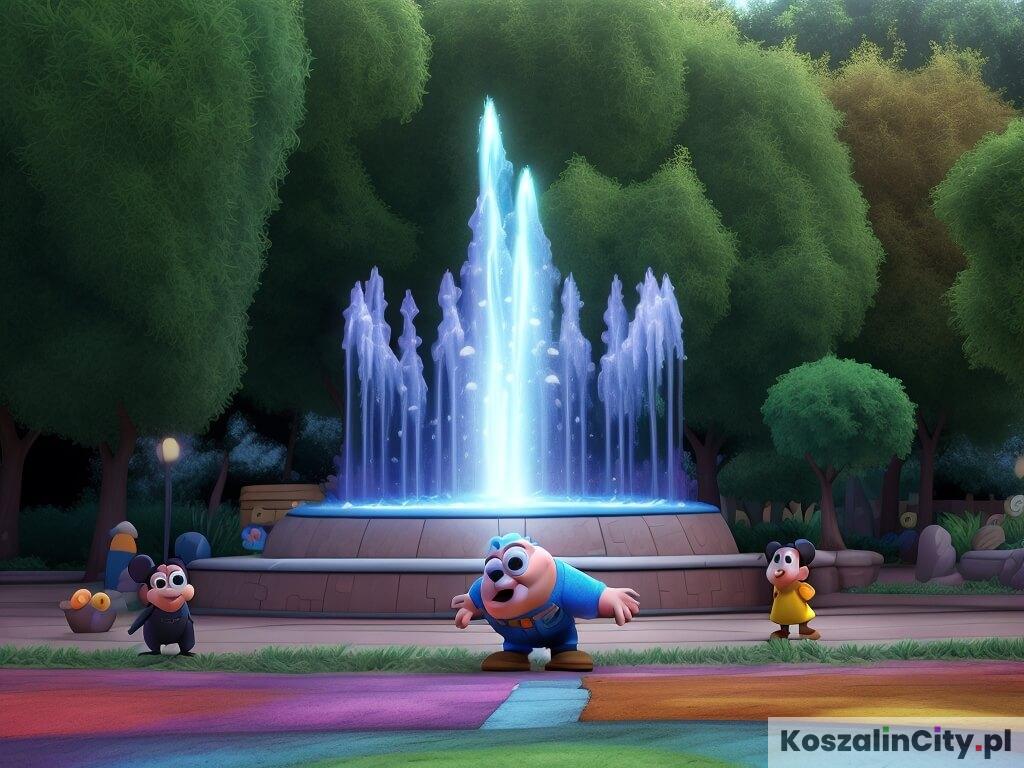 Koszalin w stylu Disney Pixar - fontanna