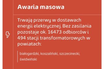 Brak prądu w Koszalinie ⚡ Awaria masowa w całym regionie!