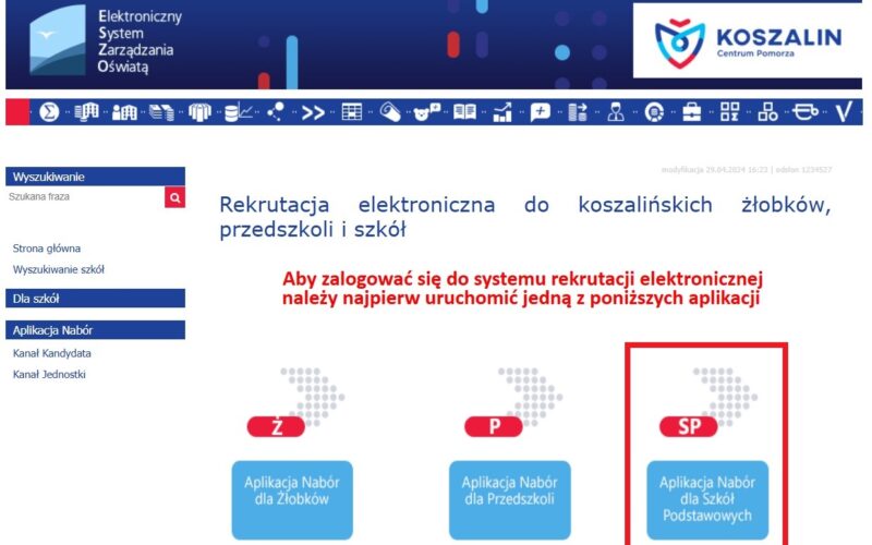 Rekrutacja do szkół podstawowych w Koszalinie