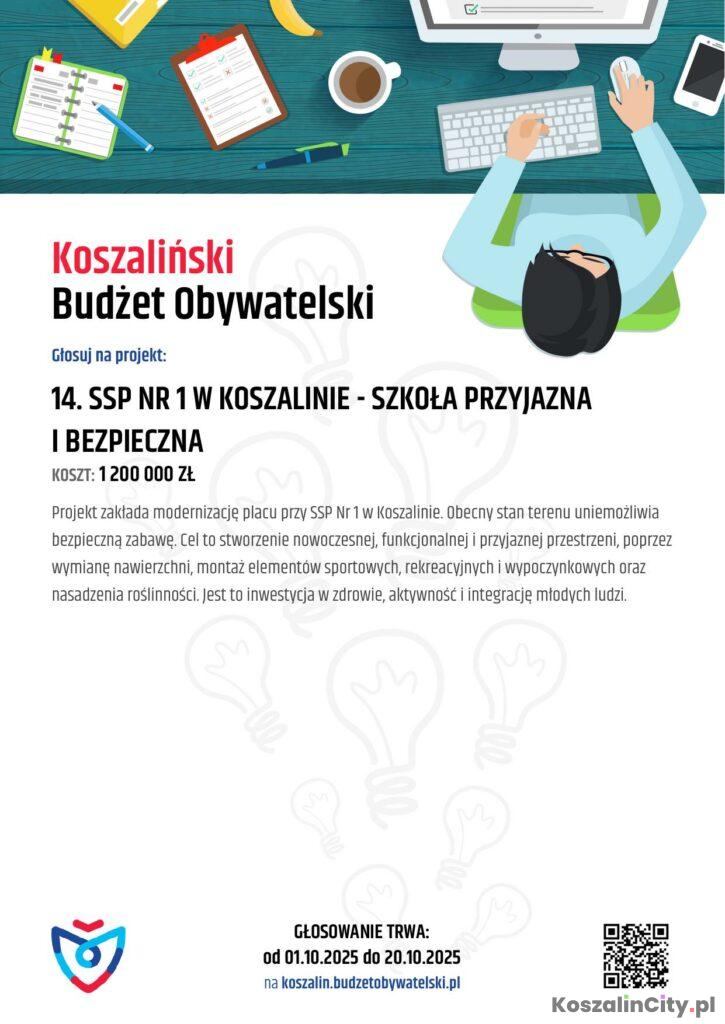 Plakat - budżet obywatelski -SSP1 Koszalin