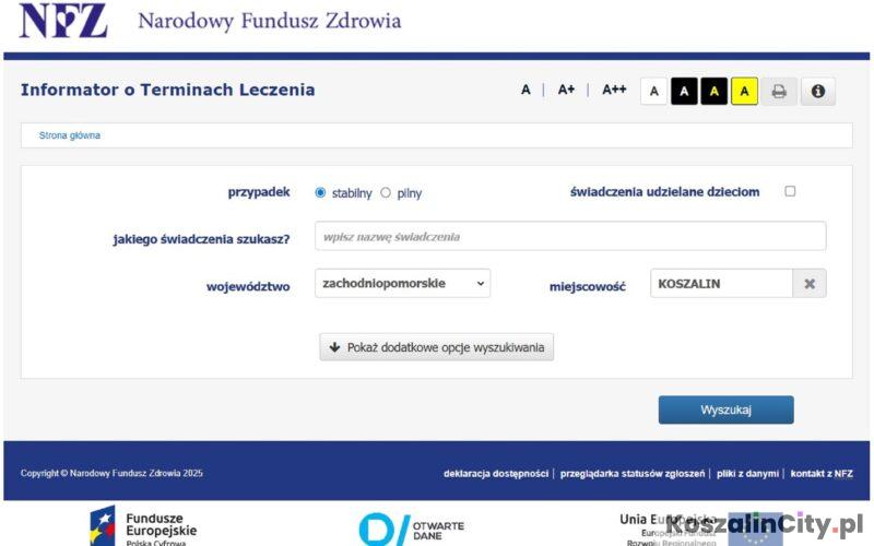 Terminy leczenia na NFZ w Koszalinie