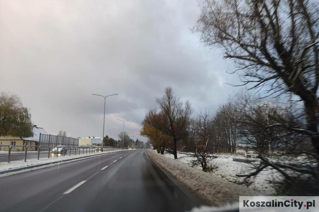 Zimowe warunki na drogach w Koszalinie