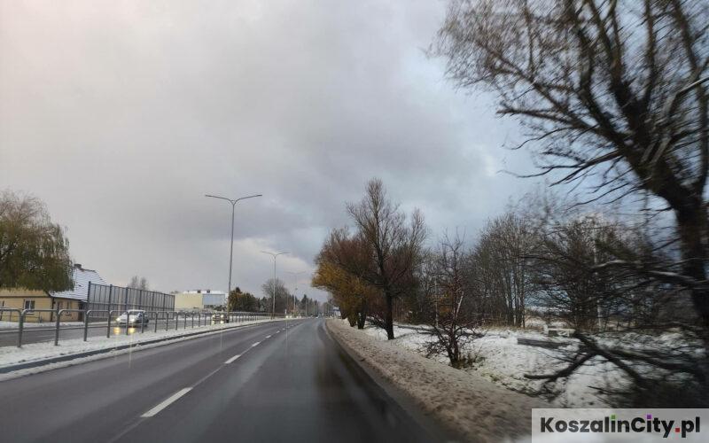 Zimowe warunki na drogach w Koszalinie