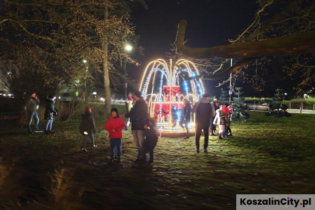 Przystrojony park w Koszalinie