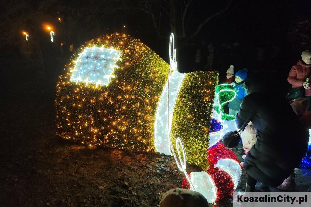 Świecący worek z prezentami