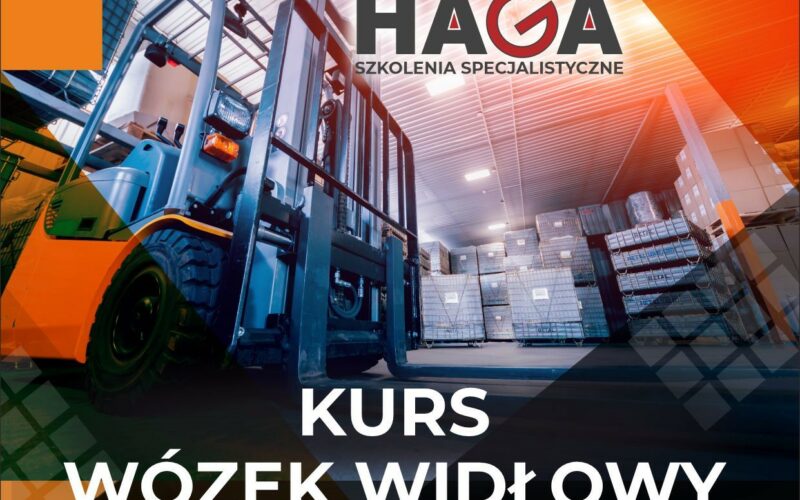 Szkolenie na wózek widłowy UDT w hali ośrodka HAGA w Szczecinie.